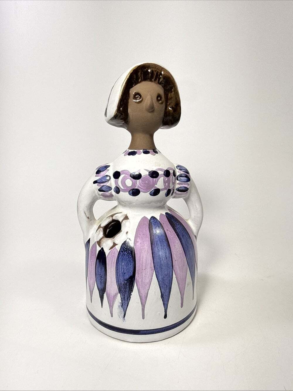 Deco Helsingborg Kurt Nilsson Ceramic Flower Vase Purple Woman Sweden Keramik L2